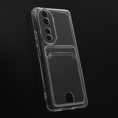 

Силиконовый чехол с карманом для карт Huawei Honor 90, прозрачный