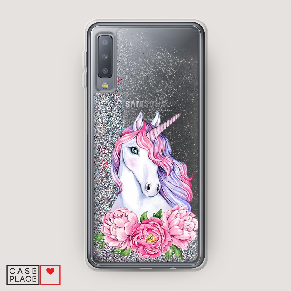 

Чехол Awog "Единорог с пионами" на Samsung Galaxy A7 2018, 26791-1