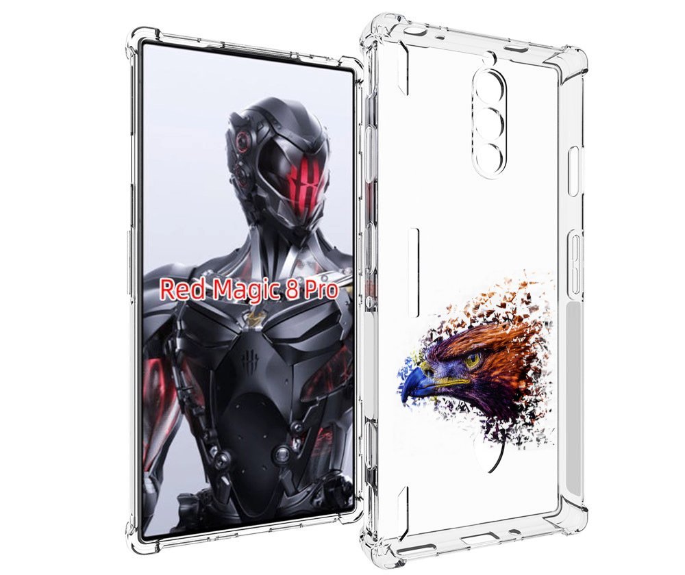 Чехол MyPads красочный орел для ZTE Nubia Red Magic 8 Pro / Red Magic 8 Pro Plus
