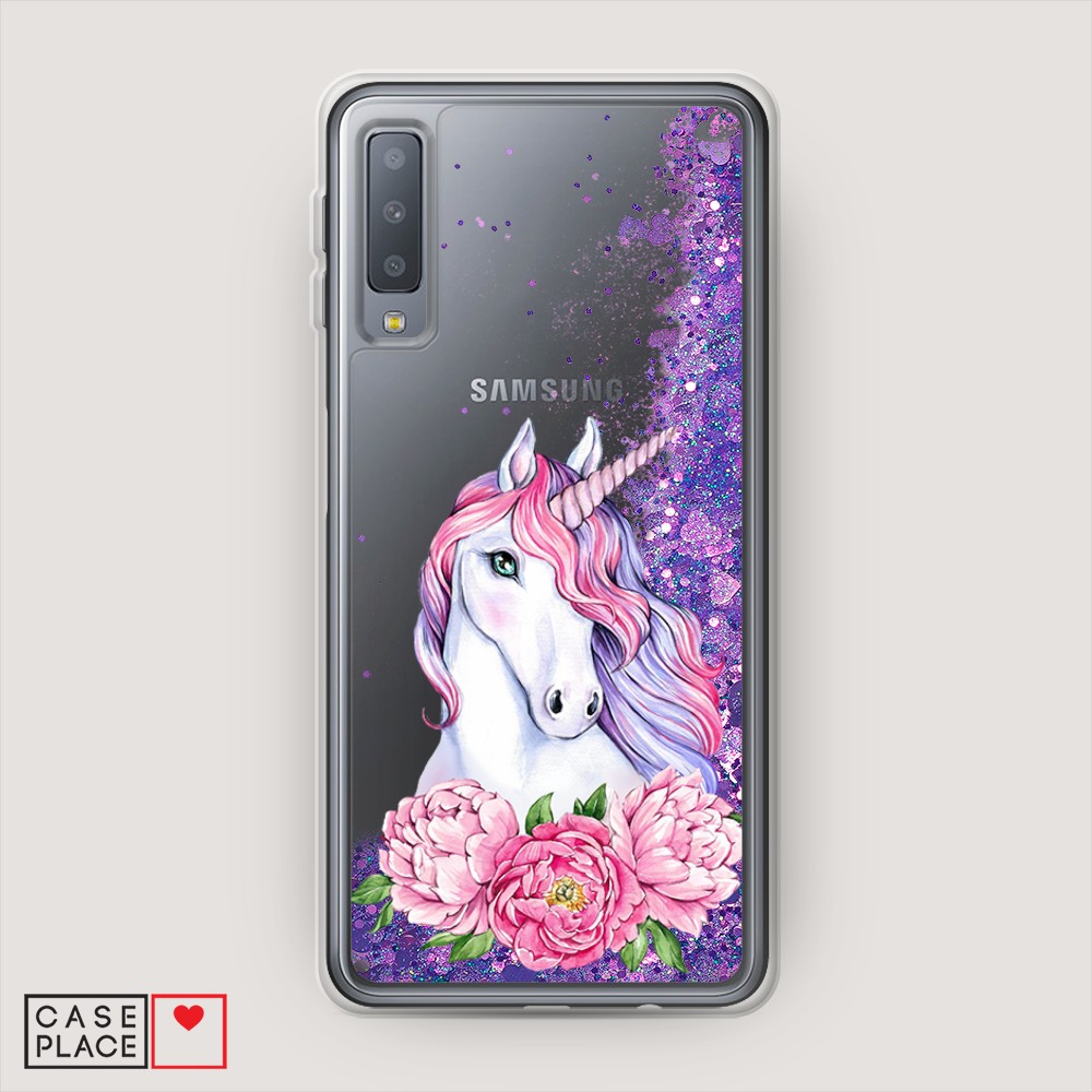 

Чехол Awog "Единорог с пионами" на Samsung Galaxy A7 2018, 26792-1