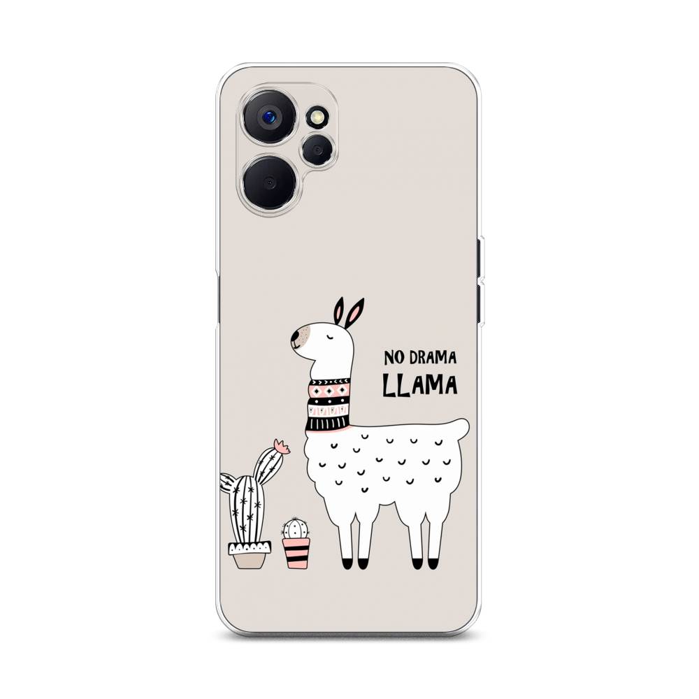 

Чехол Awog на Realme 10 5G "No drama LLama", Бежевый;серый;белый, 2512650-2