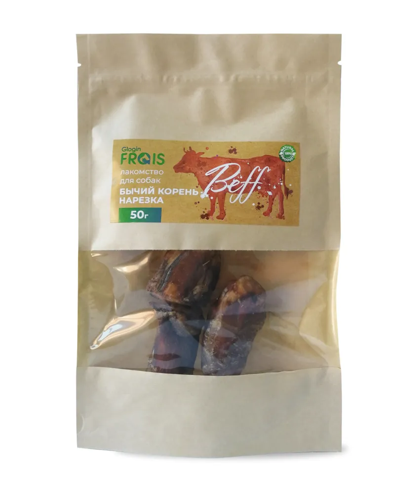 

Лакомство для собак Frais Бычий корень, нарезка, 50 г