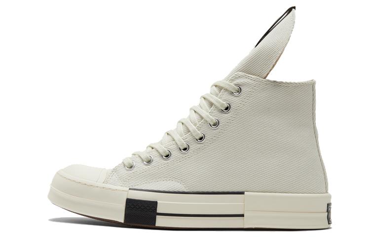 

Кеды унисекс Converse Rick Owens DRKSHDW 1970s Turbodrk ChuckTaylor All Star белые 39.5 EU, Белый, Rick Owens DRKSHDW x Converse 1970s Turbodrk Chuck Taylor All Star High