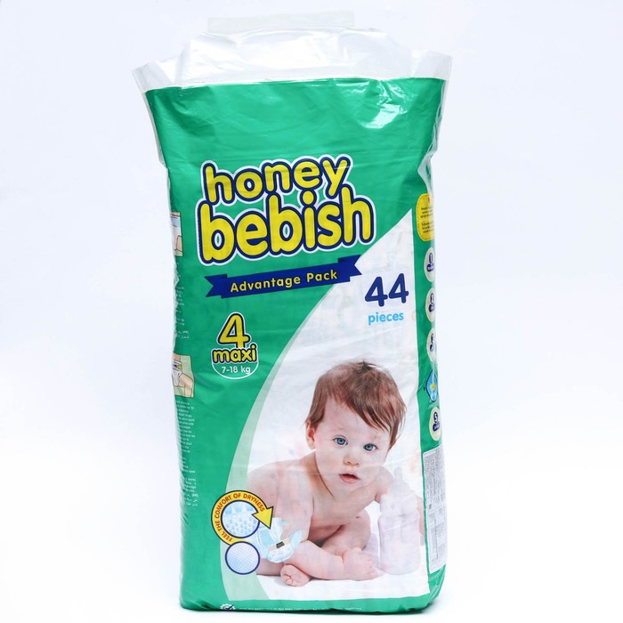 фото Подгузники детские bebish 4 maxi (7 - 18 kg), 44 шт nobrand