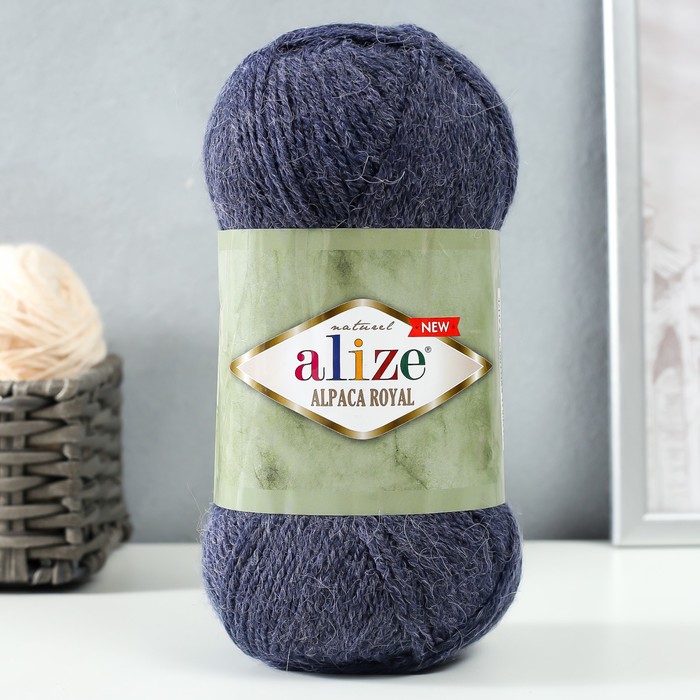

Пряжа Alize Alpaca Royal New 15% альпака, 30% шерсть, 55% акрил 250м/100гр 203, Синий