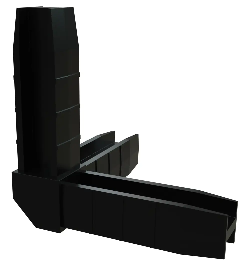 фото Соединитель пластиковый bevel для трубы 15х15 мм, 3-палый, т-образный, цвет черный nobrand