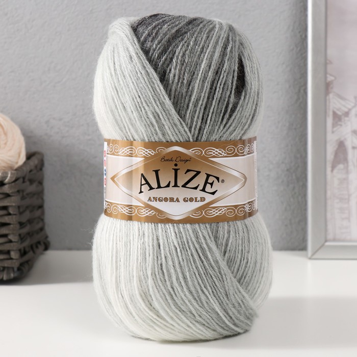 

Пряжа Alize Angora Gold Batik 20% шерсть, 80% акрил 550м/100гр 1900, Разноцветный