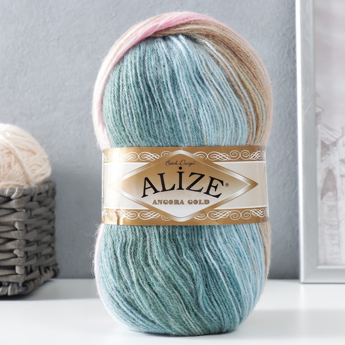 

Пряжа Alize Angora Gold Batik 20% шерсть, 80% акрил 550м/100гр 2970, Разноцветный