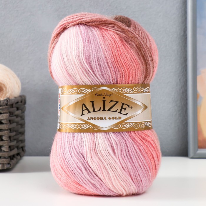 

Пряжа Alize Angora Gold Batik 20% шерсть, 80% акрил 550м/100гр 6297, Разноцветный