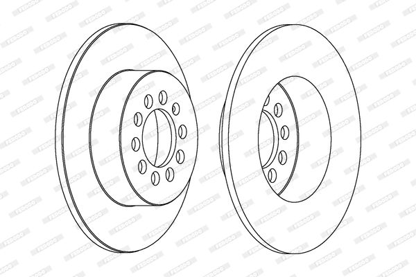 

Диск Торм. Зад. Аudi А3/Vw Gоlf V/Sеат 2003=> FERODO ddf1224