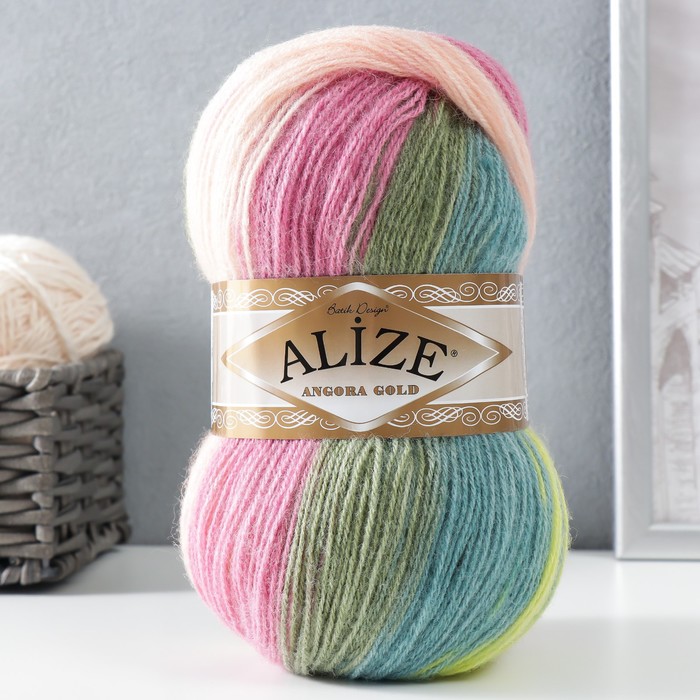

Пряжа Alize Angora Gold Batik 20% шерсть, 80% акрил 550м/100гр 6792, Разноцветный