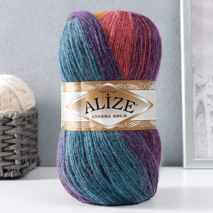 

Пряжа Alize Angora Gold Batik 20% шерсть, 80% акрил 550м/100гр 7563