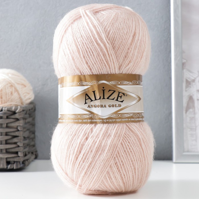 

Пряжа Alize Angora Gold 20% шерсть, 80% акрил 550м/100гр 841, Розовый