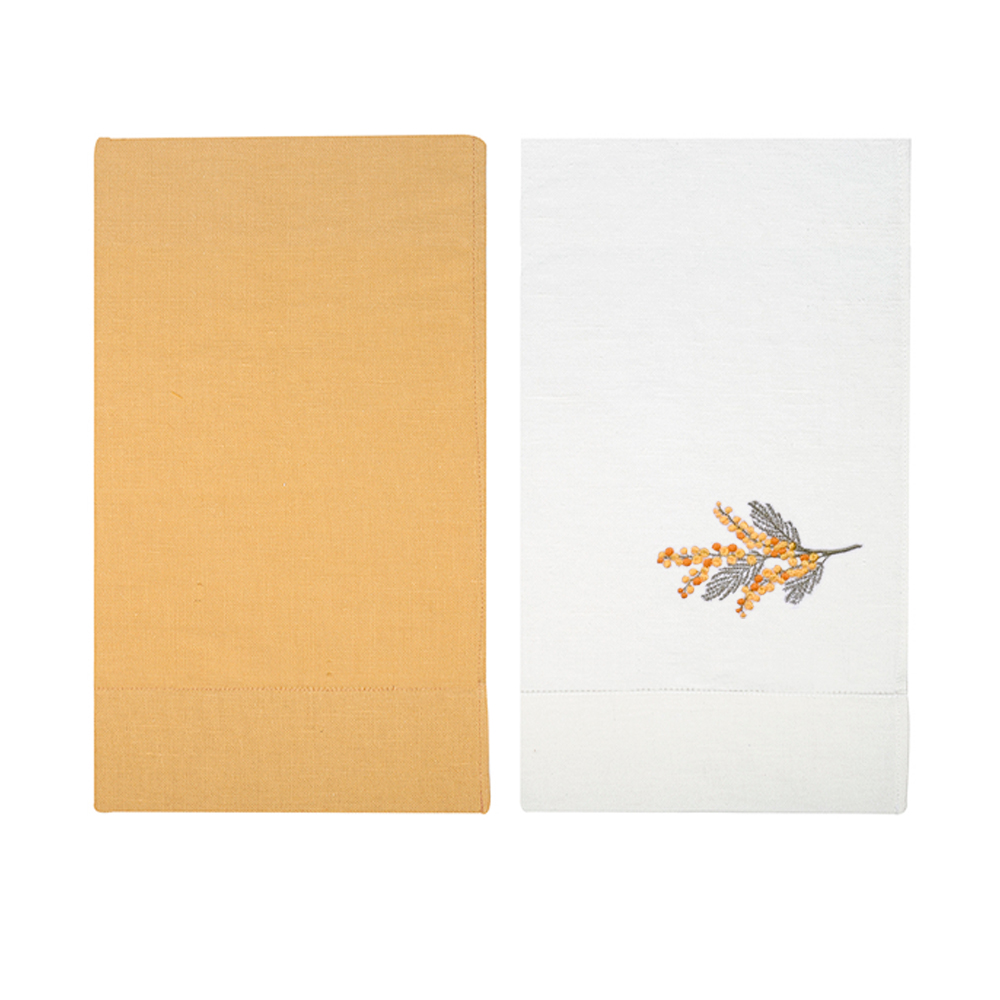 Комплект полотенец столовых BELLEHOME с вышивкой Mimosa, 40х70, 2 шт