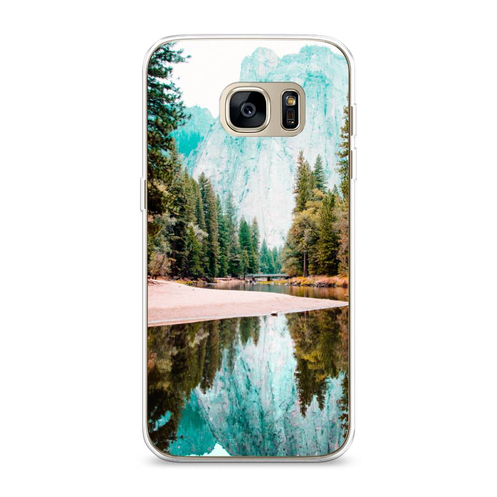 

Чехол Awog на Samsung Galaxy S7 edge "Горы 11", Зеленый;голубой, 24650-4
