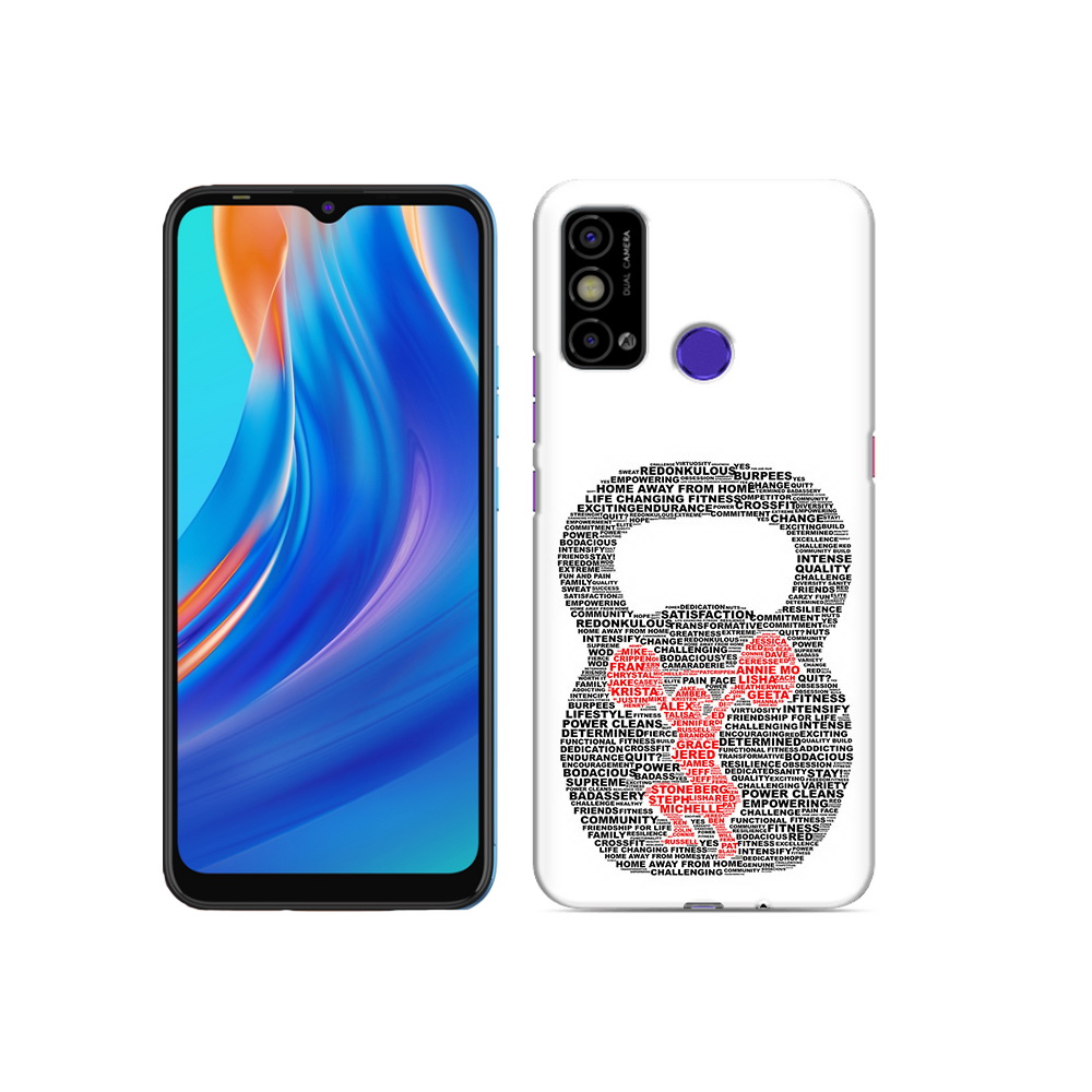 

Чехол MyPads Tocco для Tecno Spark Go бодибилдинг гиря из слов, Прозрачный, Tocco
