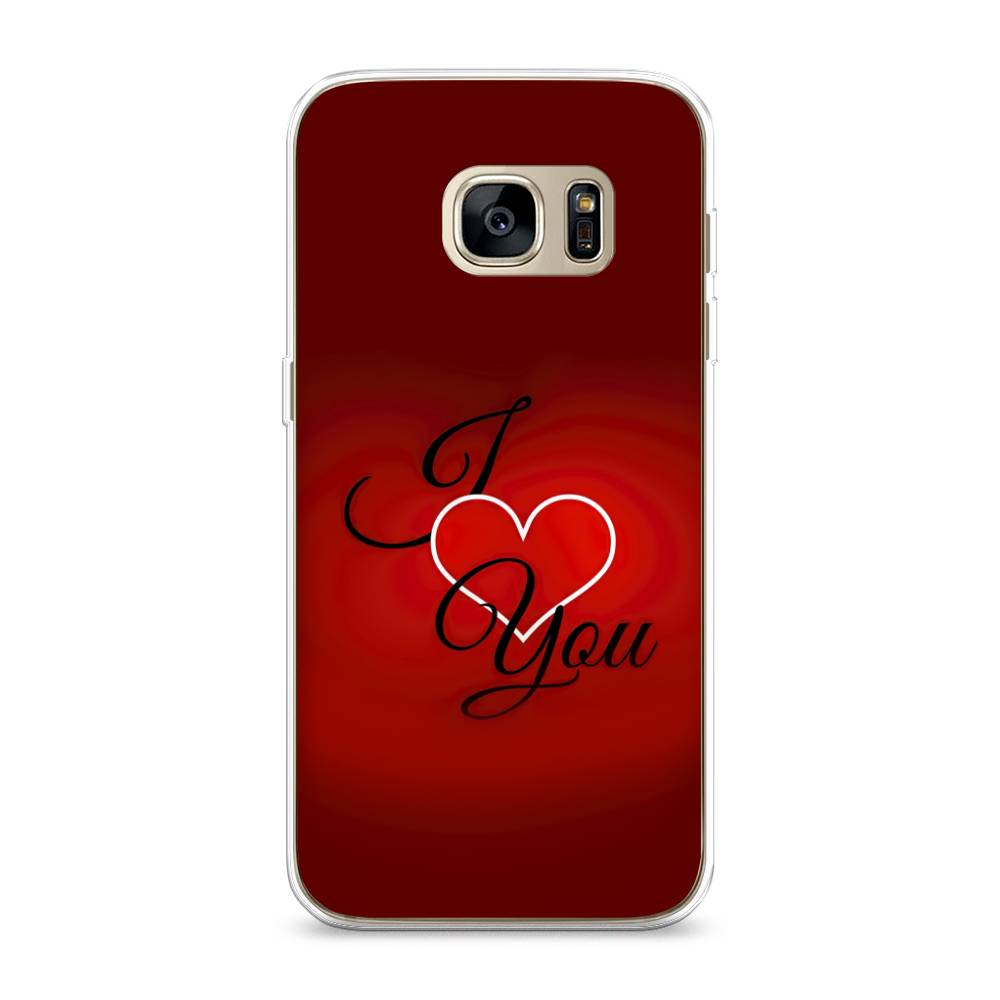 

Чехол Awog на Samsung Galaxy S7 edge "I love you 3", Красный;черный, 24650-6