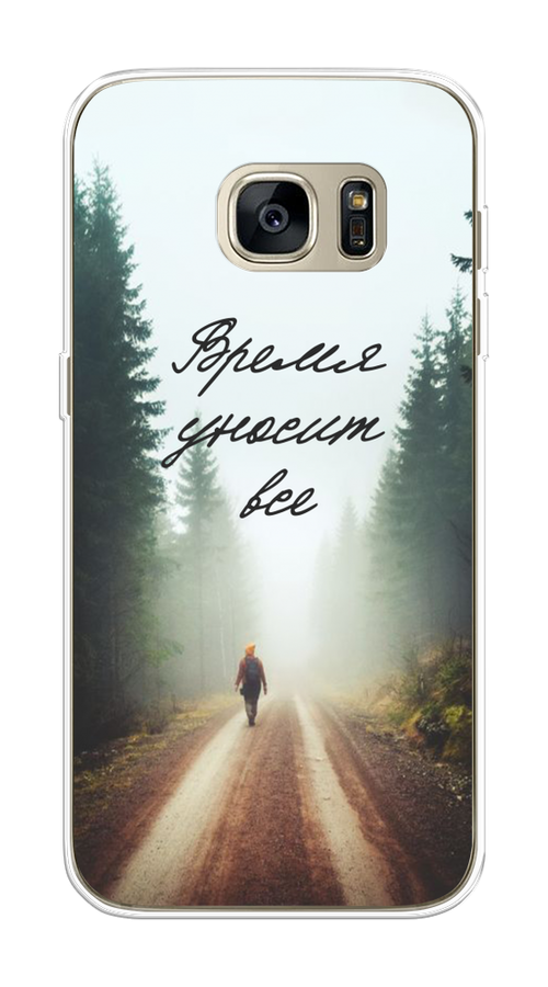

Чехол Awog на Samsung Galaxy S7 edge "Время уносит все", Зеленый;коричневый;белый, 24650-6