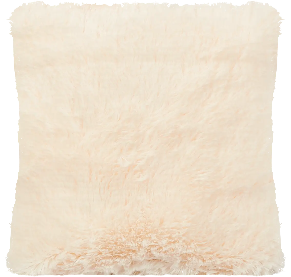 Подушка Искусственный мех 40x40 см цвет айвори