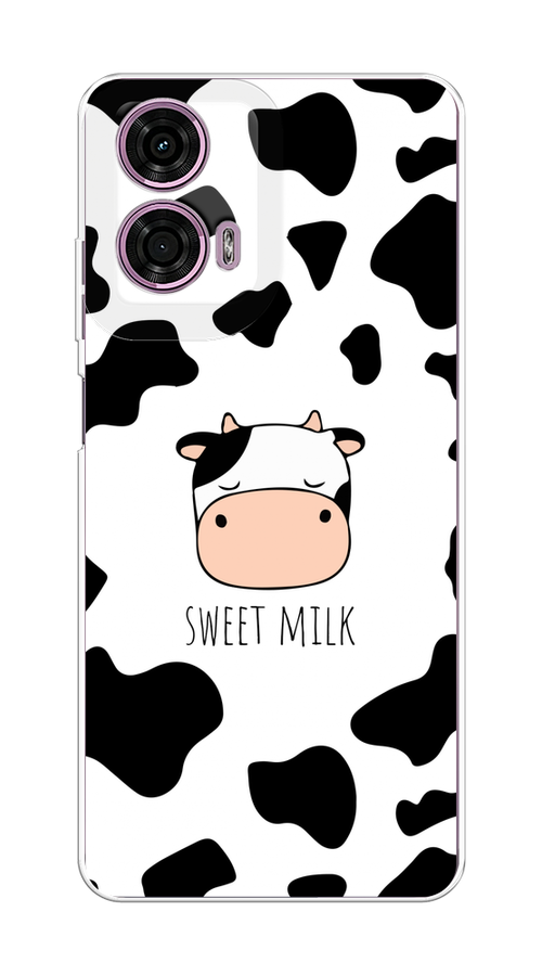 

Чехол на Motorola Moto G24 "Sweet milk", Розовый;белый;черный, 243850-1