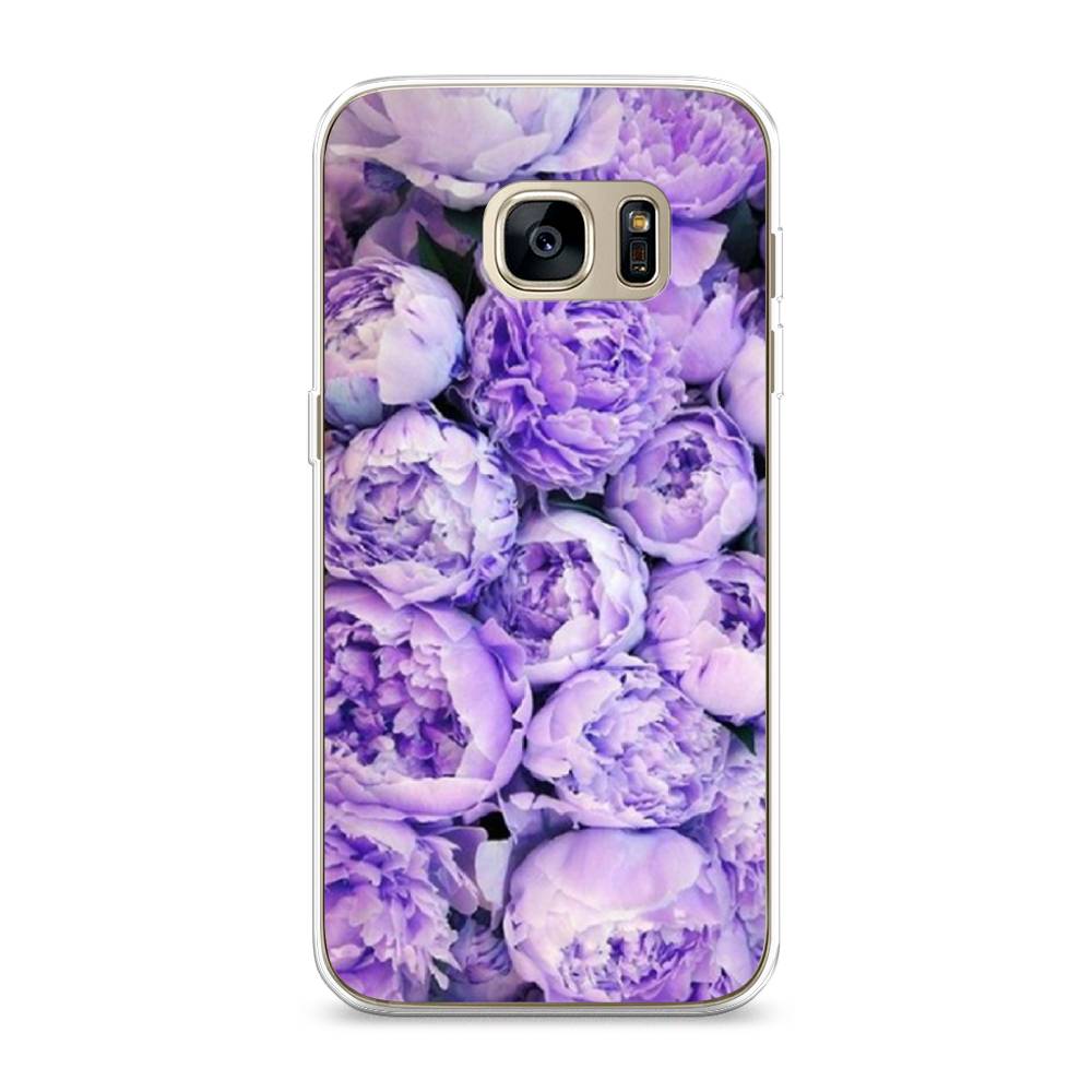 

Чехол Awog на Samsung Galaxy S7 edge "Пионы сиреневые", Фиолетовый;голубой, 24650-8