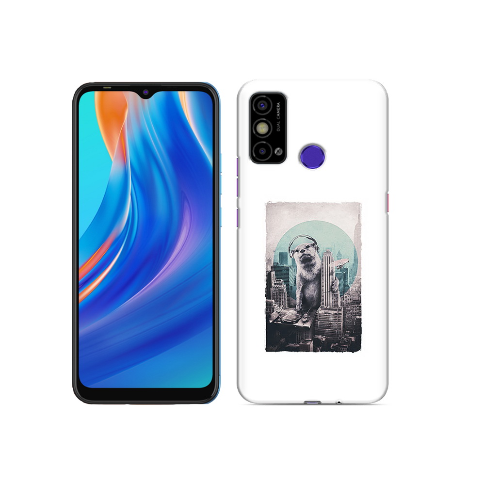

Чехол MyPads Tocco для Tecno Spark Go выдра в городе, Прозрачный, Tocco
