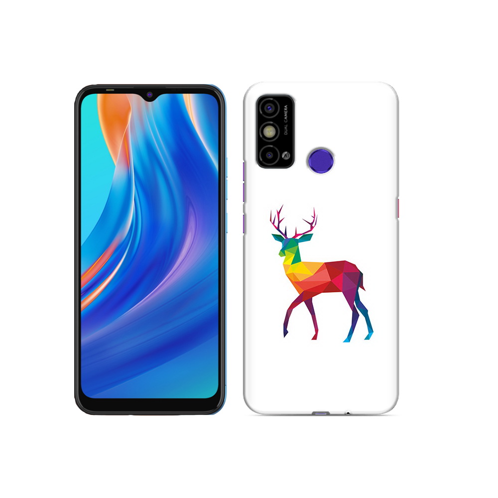 

Чехол MyPads Tocco для Tecno Spark Go геометрический олень, Прозрачный, Tocco