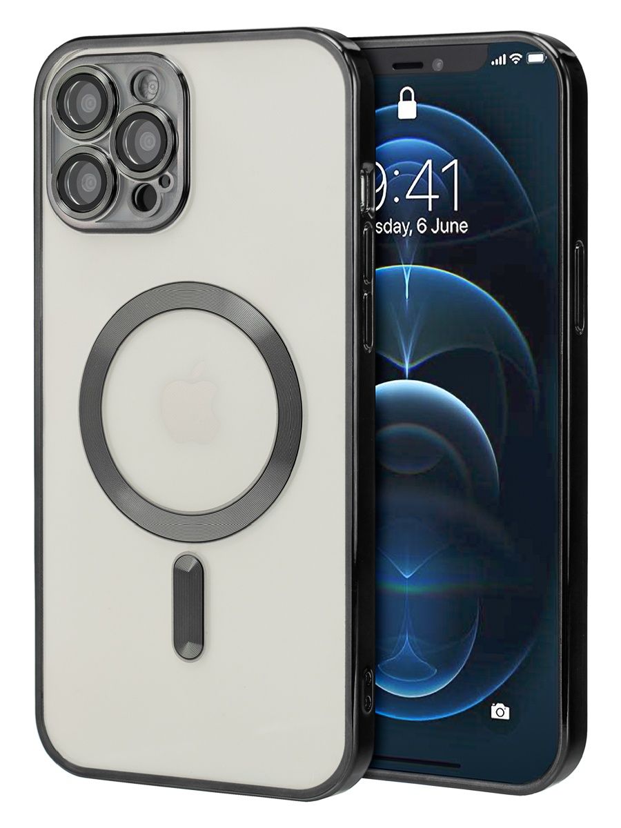 Силиконовый чехол для Apple iPhone 13 Pro с MagSafe, черный