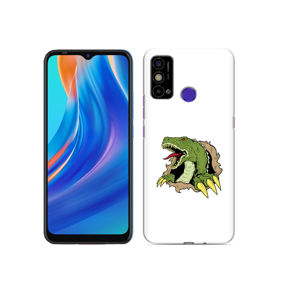 

Чехол MyPads Tocco для Tecno Spark Go годзила, Прозрачный, Tocco