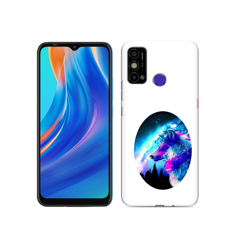 

Чехол MyPads Tocco для Tecno Spark Go голубой волк, Прозрачный, Tocco