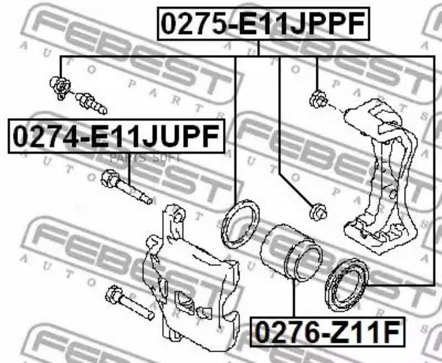

Поршень Суппорта Nissan Tiida C11 2005-2012 Febest арт. 0276-Z11F