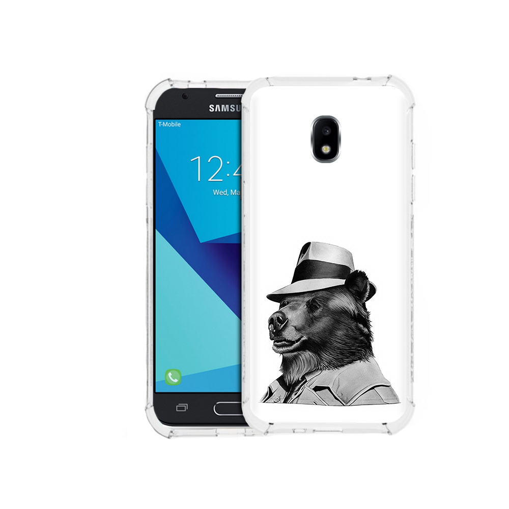 

Чехол MyPads Tocco для Samsung Galaxy J3 (2017) медведь в шляпе (PT74067.575.465), Прозрачный, Tocco