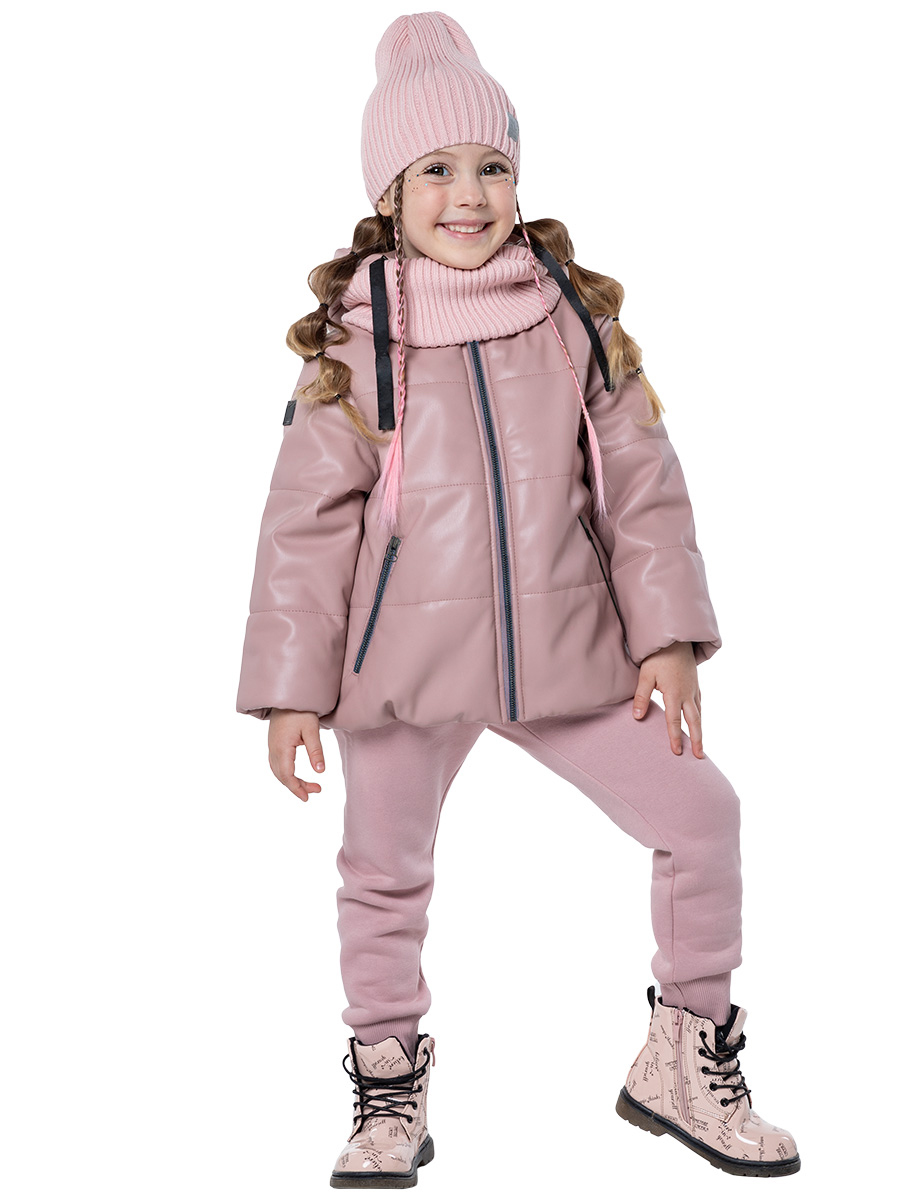 Куртка кожаная детская NIKASTYLE 4м5023, розовый, 98