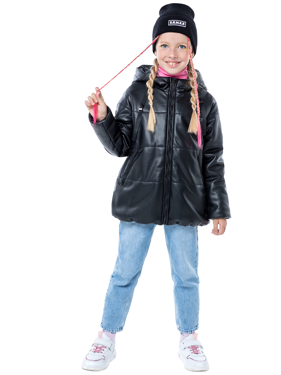 

Куртка кожаная детская NIKASTYLE 4м5223, черный, 134, 4м5223