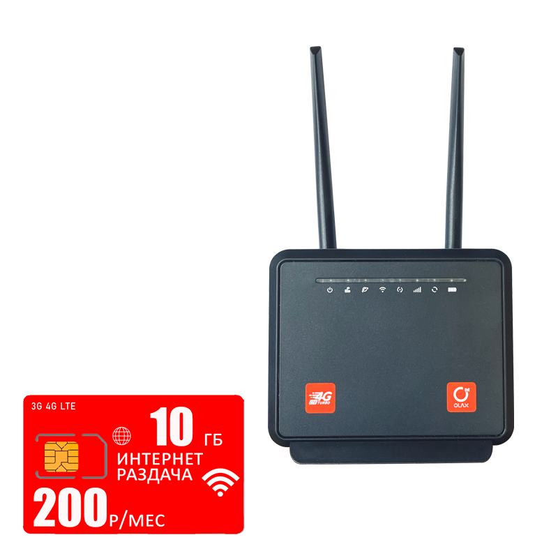 

Wi-Fi роутер Olax MC60 (komplekt-mc60-mtc-10gb-pro-sb), MC60