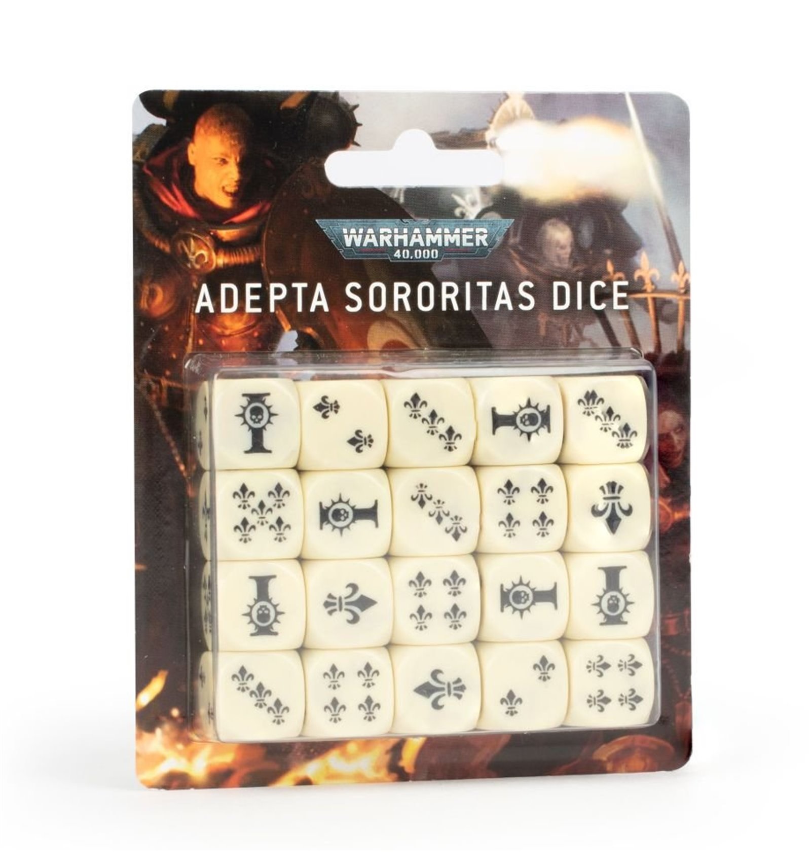 

52-05GW Набор кубиков Адепта Сороритас Adepta Sororitas Dice