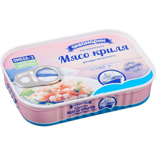 

Мясо криля натуральное 190г*9 Аквамарин (лоток)