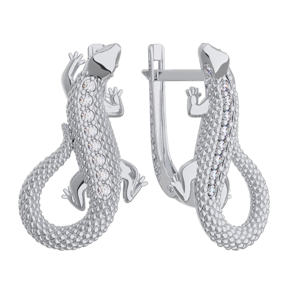 

Серьги из серебра ЯХОНТ Золотой 2715847, фианит, 2715847