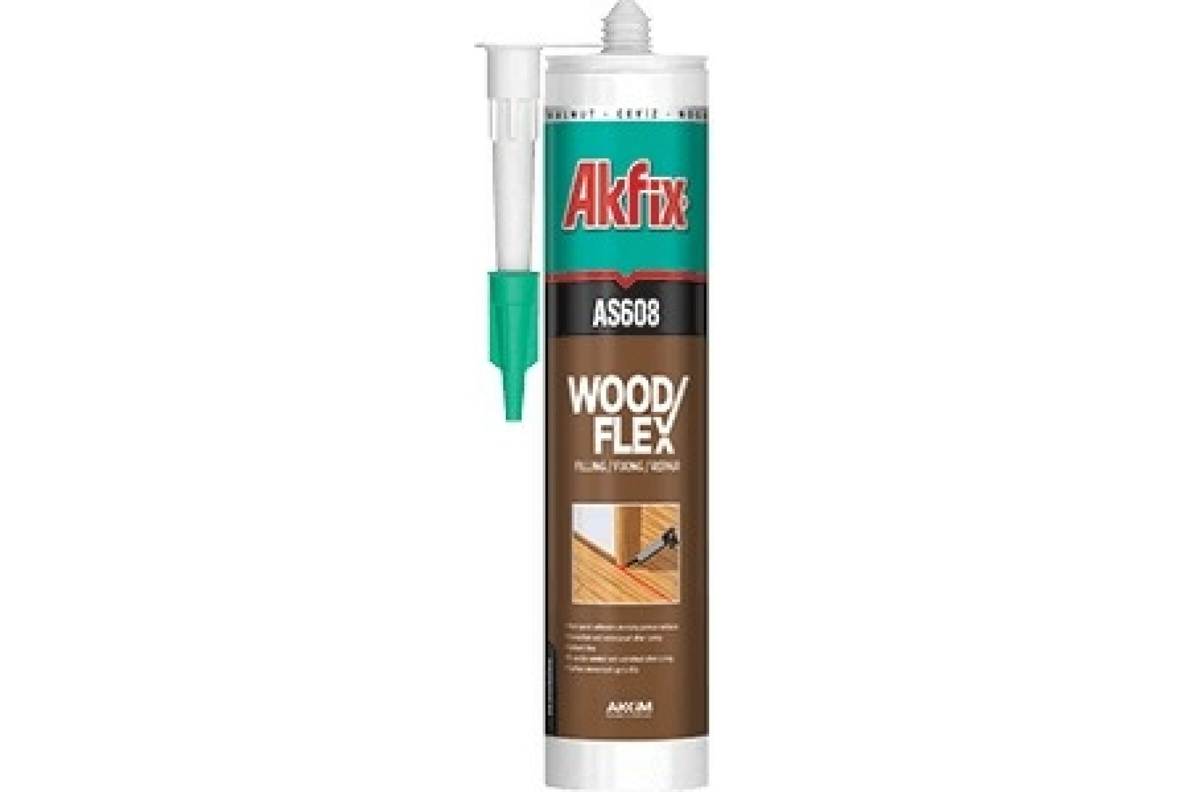 Akfix Акриловый герметик для дерева AS608 бук 530 гр ASW13
