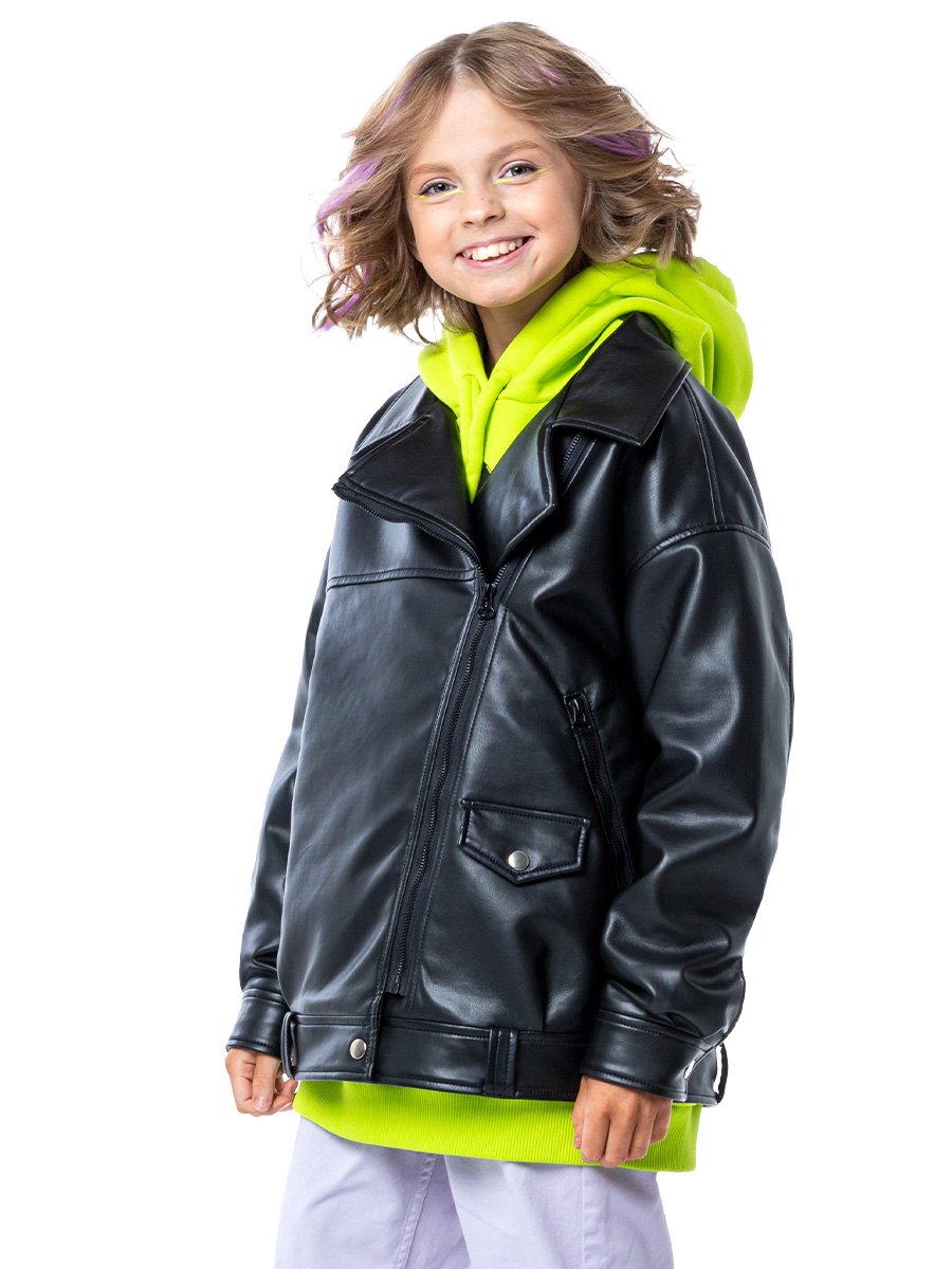 

Куртка кожаная детская NIKASTYLE 4л5823, черный, 158, 4л5823
