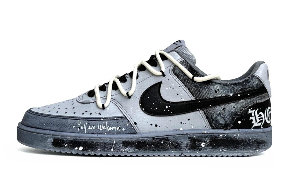 

Кеды унисекс Nike Court Vision 1 Low серые 43 EU, Серый, Court Vision 1 Low