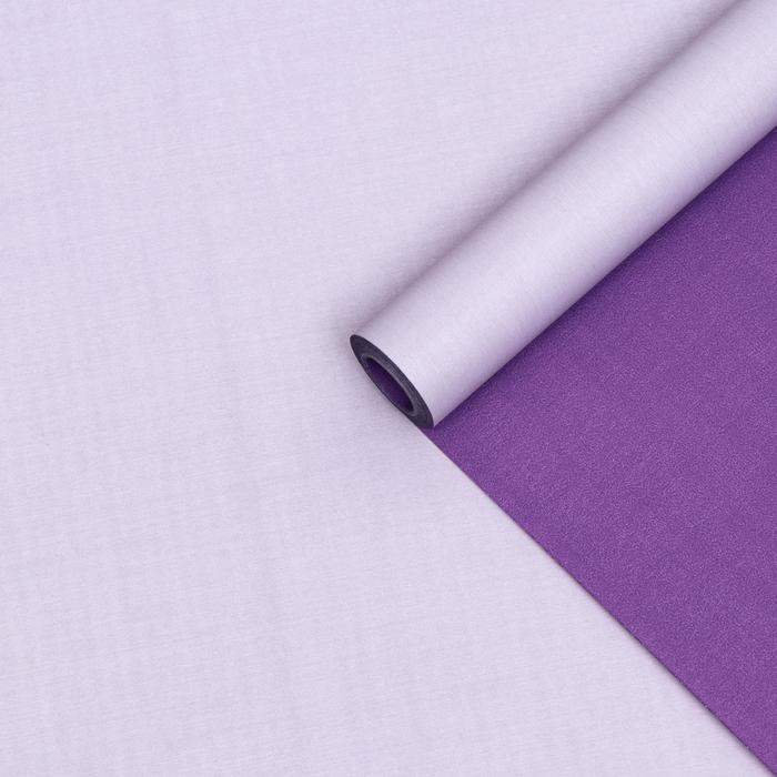 

Бумага упаковочная крафт, двусторонняя, сиреневая-фиолетовая, 0,55 х 10 м, 70 гр/м²