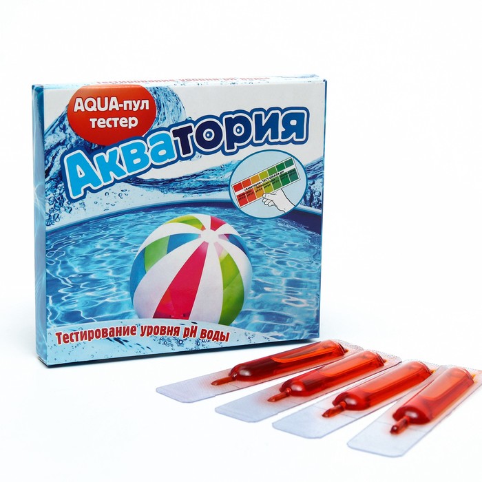 

Тестер AQUA-пул "Акватория", 5 ампул по 2 г, Красный