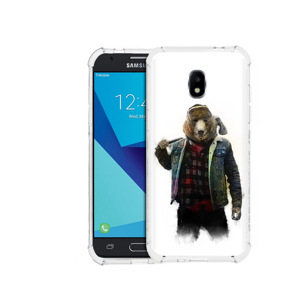 

Чехол MyPads Tocco для Samsung Galaxy J3 (2017) медведь с топором (PT74067.575.469), Прозрачный, Tocco