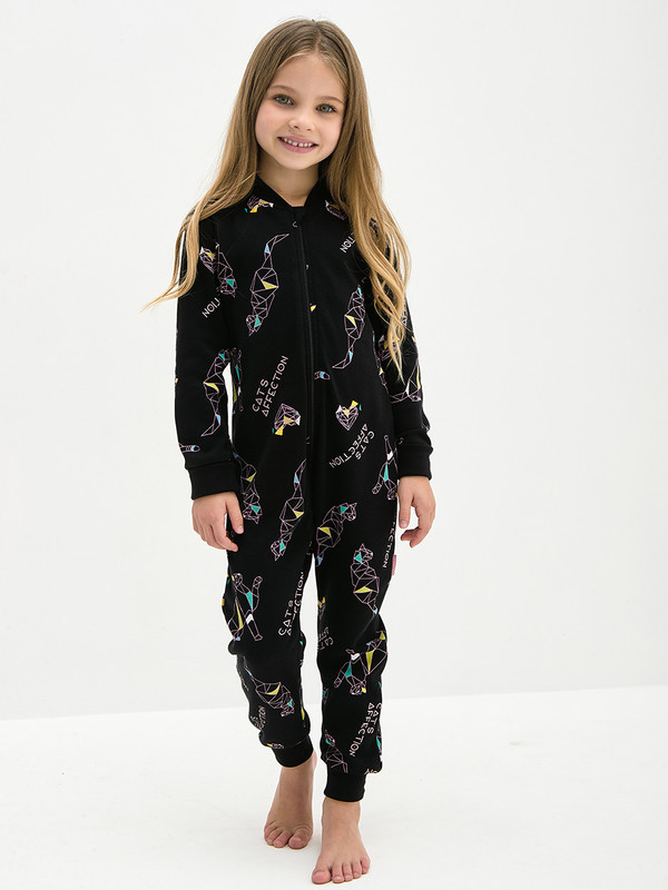 

Пижама детская KOGANKIDS 551-320-00, чёрный набивка, 80, Черный, 551-320-00