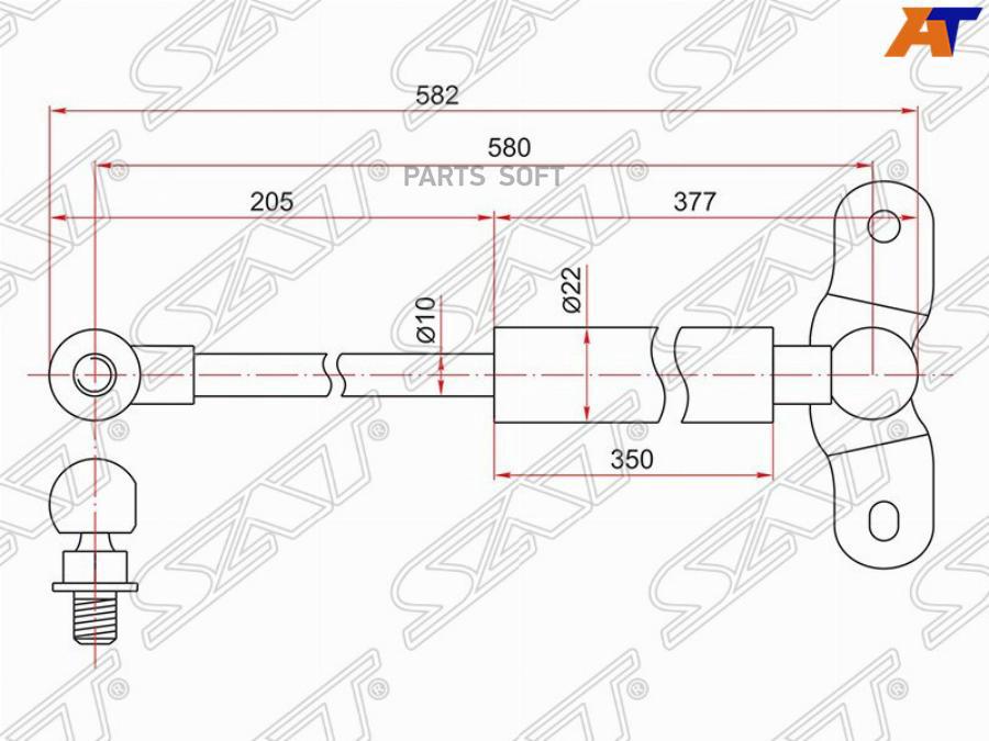 

Амортизатор Крышки Багажника Honda Odyssey Ra6 99-03 Lh (левый) Sat арт. ST-04746-S3N-000