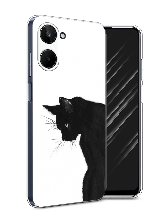 

Чехол Awog на Realme 10 5G "Black cat", Черный;белый, 2512650-1