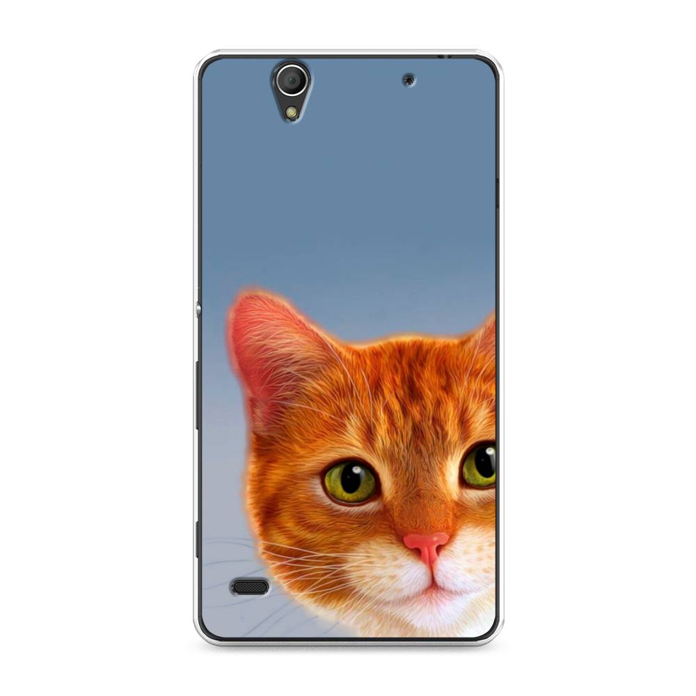 

Чехол на Sony Xperia C4 "Любопытный котик", Коричневый, 52650-1