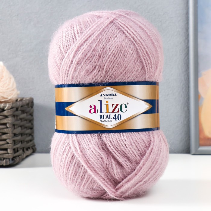 

Пряжа Alize Angora real 40 60% акрил, 40% шерсть 430м/100гр 365, Розовый