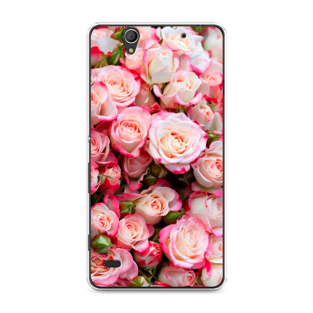 

Чехол на Sony Xperia C4 "Много роз", Розовый, 52650-2